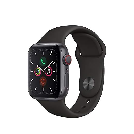 Apple Watch Series 5 (GPS + Cellular, 44mm) - Space Gray Aluminum Case with Black Sport Band