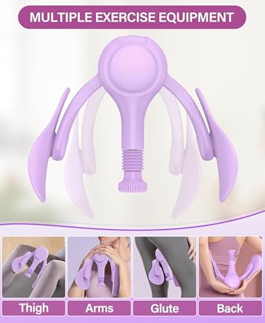 Inner Thigh Exerciser for Women, Pelvic Floor Muscle Exercise Devices, Adjustable Hip Trainer Kegel Exerciser for Postpartum Rehabilitation, Thigh Toner Workout Equipment