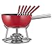 Spring 2896566024 aluminiowy zestaw do fondue serowego, stal nierdzewna, czerwony, 26,2 x 27,6 x 37,8 cm