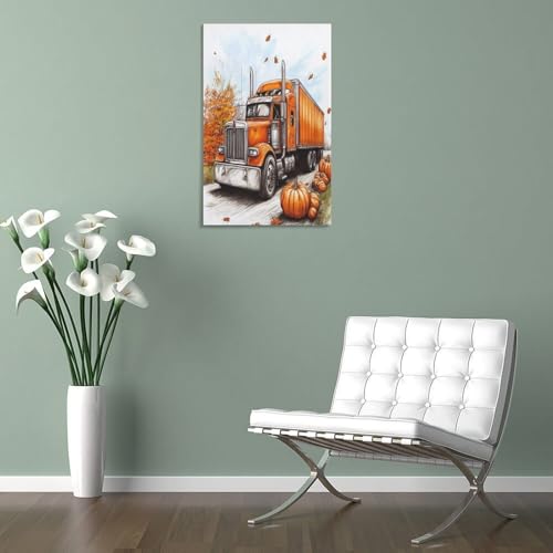Camion géant décoration murale impression sur toile affiche moderne 40x60cm - 5