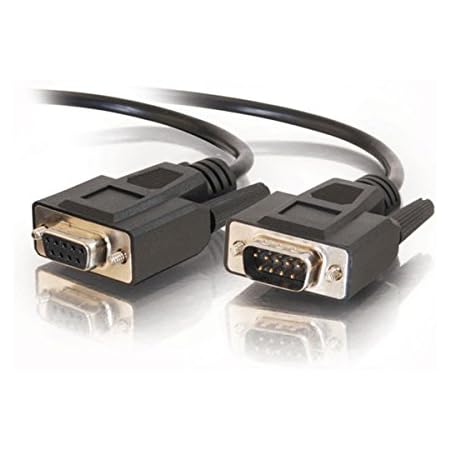 C2G 52033 DB9 M/F Serial RS232 Extension Cable, Black (25 Feet, 7.62 Meters)