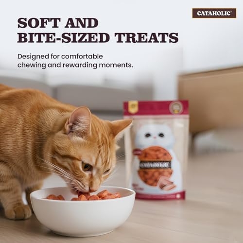 Image of Cataholic Sliced Fish Ham Cat Treats, High Protein Natural Fish Snacks, Soft Chewy Training & Reward Treats for All Cat Breeds, 50 g