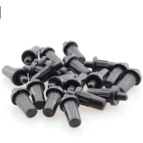 ZHYOHEN 20PCS Black Door Cushioning Furniture Fitting Lower Centre Part Door Repair Pin Door Spring Pins Door Links Suitable for Drawer Wardrobes Closets Cover