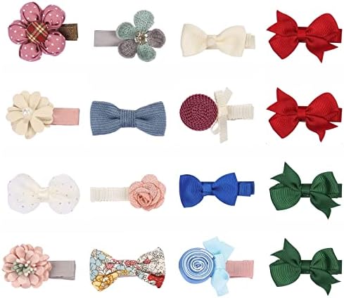 ADARRO 16PCS Baby Girl Hair Clips Toddler Hair Accessories Set Non Slip for Baby Girls Infant Kids Fine Hair(16PCS Clips)