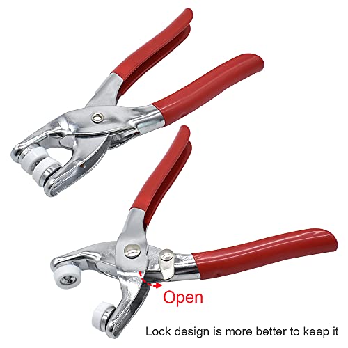 200 Sets Metal Snaps Fasteners Kit 9.5Mm 10 Colors Metal Prong Ring Button With Fastener Pliers Press Tool For Sewing And Crafting #TOP3