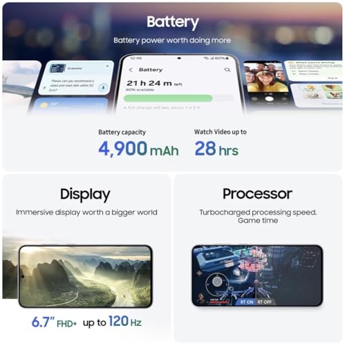 image for Samsung Galaxy S25 FE Cell Phone (2025), 256GB AI Smartphone, Unlocked