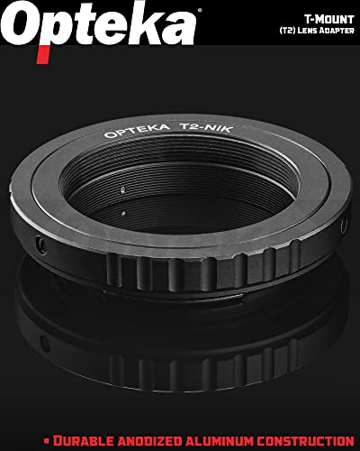 Opteka T-Mount (T2) Adapter Compatible With Nikon D5, D4, D3X, D3, D810, D800, D750, D500, D610, D600, D300, D7200, D7100, D5500, D5300, D5200, D5100, D3300, D3200 And D3100 Digital Slr Cameras #TOP2