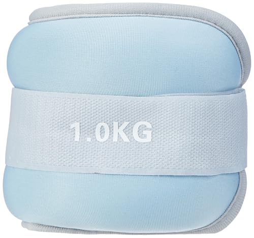 Image of Btag Soft Neoprene Ankle & Wrist Weights (1 kg x 2 Pcs) | Adjustable Strap | Unisex Leg & Arm Weight Cuffs for Gym, Workout & Training (Balck)