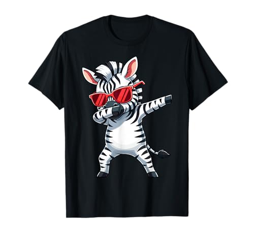 Dabbing Zebra Sunglasses Animal Zebra T-Shirt