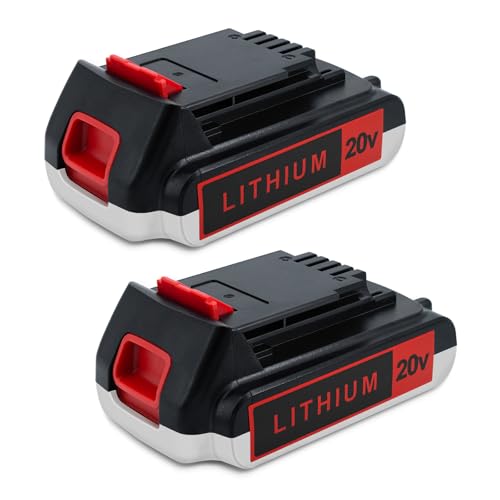 Bmcot 2-Pack 4.0Ah 20V Lithium Replacement Battery Compatible with Black and Decker LBXR20 LB20 LBX20 LBXR2040, High-Capacity Battery with Extended Run Time for Weed Eater, Drill & Power Tools