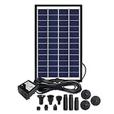 Einfach zu bedienen: Stellen Sie die Pumpe mit der Düse über dem Wasser vollständig in das Wasser. Stellen Sie sicher, dass die Pumpe fest am Boden des Brunnens befestigt ist, um Vibrationen zu vermeiden.