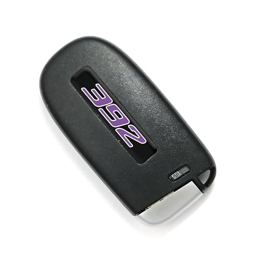 Image of TOOLEPIC for Dodge Challenger Charger Durango and Jeep Grand Cherokee Key fob Badges 2015-2024-Set of 2 - Finest Stickers Inlays Emblems Accessories for 392 Hemi, Ideal for Decals -Plum Crazy Purple