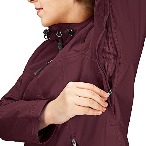 33,000ft Regenjacke Damen Wasserdicht Outdoorjacke Atmungsaktiv Herbst Übergangsjacke Leichte Jacke mit Kapuze Windbreaker zum Wandern Reisen Treking Fahrrad – Bild 5
