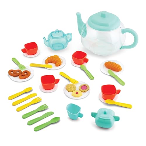 Kidoozie Just Imagine Teapot Storage Set Age 3+ Tea Party Pretend Play Kitchen Food