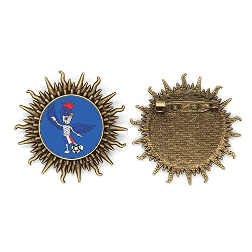 Broche de football coq gaulois l'accessoire idéal pour vos soirées de match