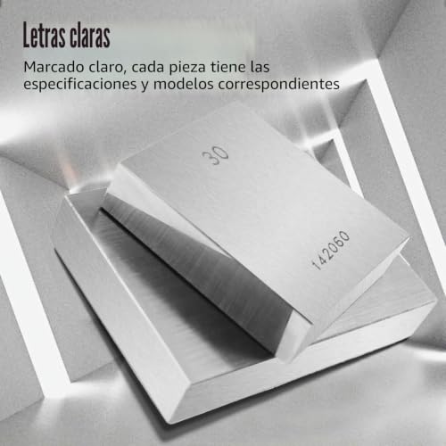Miniatura 5 de Juego De 32 Bloques De Calibre Métrico, Calibre De Torno De Acero De 1,005-50 Mm, Grado 0, Bloques De Inspección De Deslizamiento, Juego De Herramientas De Calibrador De Medición