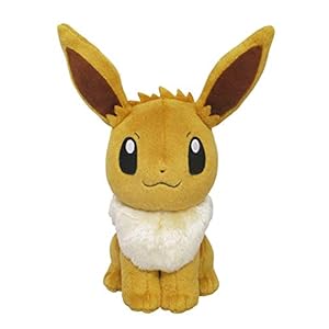 Sanei Pokemon All Star Series Eevee Stuffed Plush, 8″, Brown (PP07)