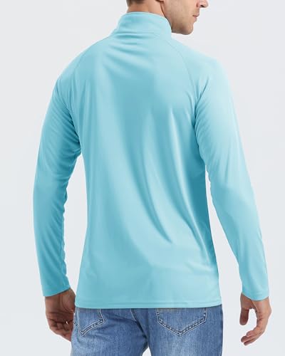 Boladeci Men's UPF 50+ Sun Shirts 1/4 Zip Long Sleeve SPF UV