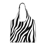 gbhJGK Sacs fourre-tout en toile avec imprimé batteur – Sacs d'épicerie et de courses réutilisables pour voyage, plage, artisanat, vie quotidienne, Lignes fines zébrées, Taille unique