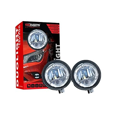 EinParts 2w1 Reflektory do jazdy dziennej LED DRL + FOG, Światła lampy dedykowane halogenowe, Okrągłe światła przeciwmgielne, Homologacja 2 szt.