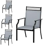 Ampia superficie di seduta e comfort ergonomico: questa sedia da giardino per esterni offre un'esperienza di seduta rilassata, anche per persone più grandi, grazie alla sua ampia seduta (52 x 49 cm) e ai comodi braccioli. Lo schienale ergonomico supporta una sana postura seduta, ideale per lunghe serate in terrazza o in giardino.
