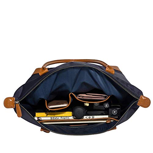 Tote Bag For Women Large Lightweight Leather Nylon Work Shoulder Bag And Foldable Travel Purse Blue #TOP3