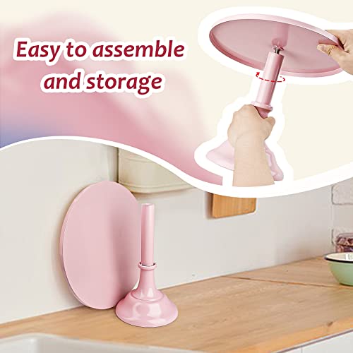 3 Pcs Cake Stand Set Pink Cupcake Holder Display Round Dessert Serving Platter For Girl's Party Wedding Birthday Baby Shower Home Decoration 8"/10"/12 #TOP1