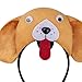 Animal Headband Tail Bowtie Set Hair Hoop Costume Accessory Kit for Fancy Dress, Dark Yellow