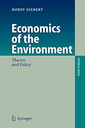 Economics of the Environment: Theory and Policy 6th Edition book cover