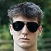 ShadyVEU Oversized Super Dark Fashion Designer Aviator Metal UV400 Mens Womens Sunglasses,Black,X-Large
