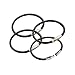 Lucky Line Products 4-1/2" Locking Cable Key Ring, 25 Pack, Black (80820)