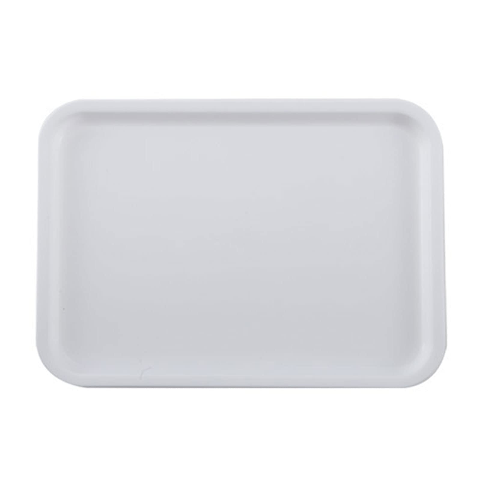 Ulafbwur White Tray Fruit Storage Tray Nordic Style Pack Food Rectangular Storage Plate For Living Room Cup Tea Tray Fruit Storage Tray