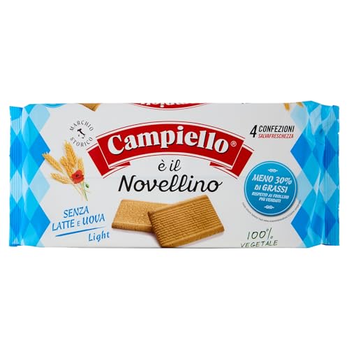 Campiello - Novellino, Galletas De Mantequilla, Sin Leche Y Huevos - 6 paquetes de 4 piezas de 87,5 g [24 piezas, 2100 g]