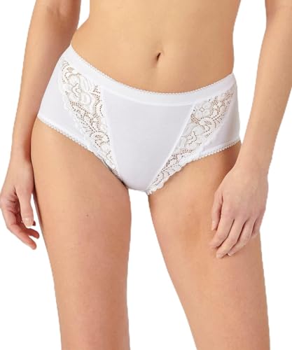 Damart – Juego de 3 bragas de algodón elástico para mujer, Lote blanco, XL