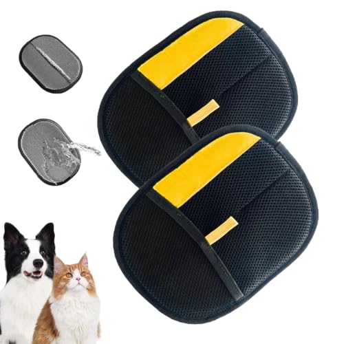 Genérico Guante depilatorio electrostático para Gatos y Perros (2025), Ideal para el Cuidado de sofás, Muebles, Ropa, alfombras y Asientos de Coche. (A2PCS)