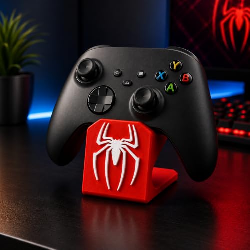 Image of Gaming Controller Stand - Universal Display Holder for PS5, Xbox & Switch Controllers | Spider-Themed Design | Desk Organizer for Gamers