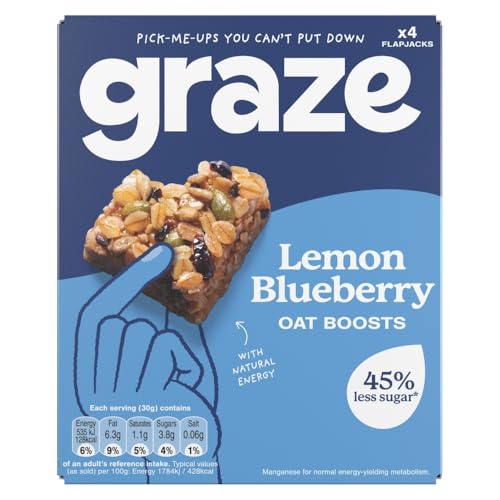 Graze Healthy Snacks - Lemon Blueberry Oat Snack Bars 4x30g