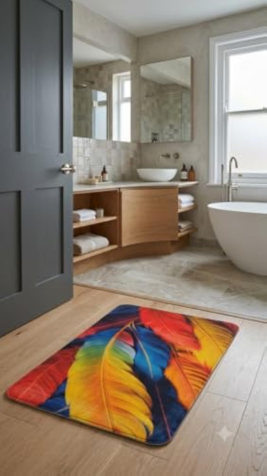 Super Soft Microfibre Bath Mat, 2000 GSM Absorbent Floor Mat