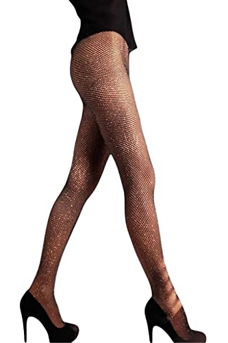 Image of Mila Marutti Fishnet Tights for Women | Black Fish Net Stockings | High Waist Fishnet Pantyhose Multiple Colors