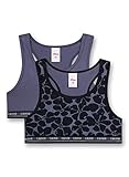 s.Oliver Mädchen Bustier Doppelpack blau Sport-BH, Midnight, 128 (2er Pack)