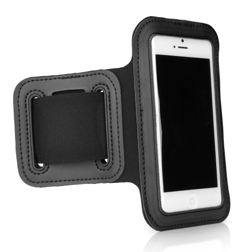 BoxWave Case Compatible with Nokia X - Sports Armband, Adjustable Armband for Workout and Running for Nokia X - Jet Black