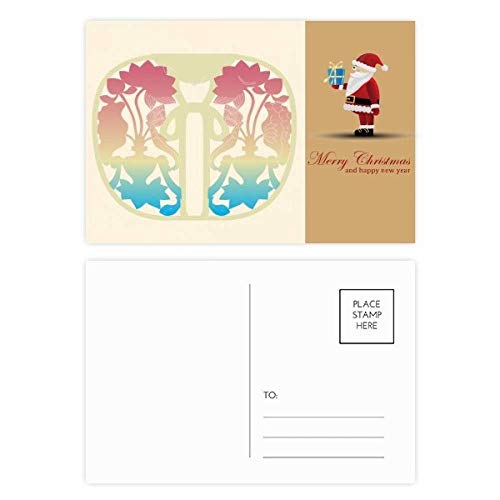 Cartes postales de Noël jaunes - Lot de 20 pièces colorées et fleuries