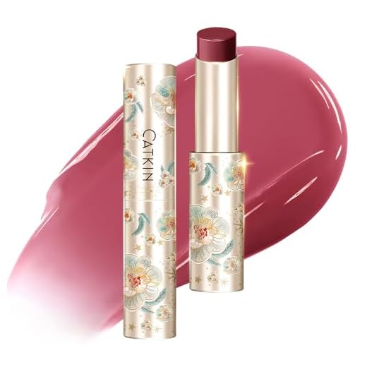 Catkin Bálsamo Labial Brilhante Catkin Ultra Hidratante Glow Lip Tinted Jelly Plump Melting Balm Manteiga De Karité Reparador Calmante Para Lábios Secos Acabamento Úmido 0,12 Oz C02 Tulip