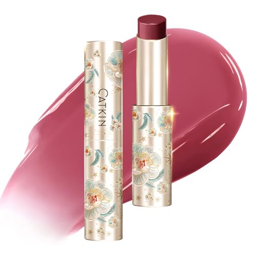 CATKIN Baume a Levre Teinté, Gloss Repulpant Levres, Glossy Lip Balm, Naturel, Hydratant, pour É...