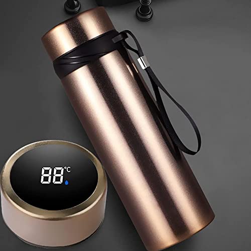 21 Oz Coffee Thermos, Smart Coffee Bottle, Led Temperature Display Tea Infuser Bottle, Sports Water Bottle, Double Wall Vacuum Insulated Water Bottle, Stay Hot Or Cold For 24 Hours #TOP4
