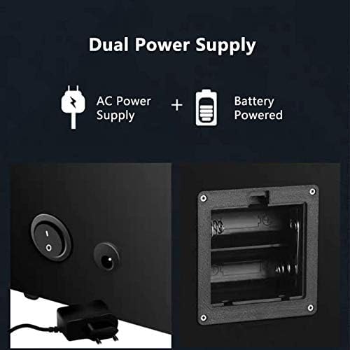 FENOKD Mechanical Watch Shaker Double Watch Winder for Automatic Watches with Blue LED Light Black Piano Paint Exterior AC Adapter and Battery Powered