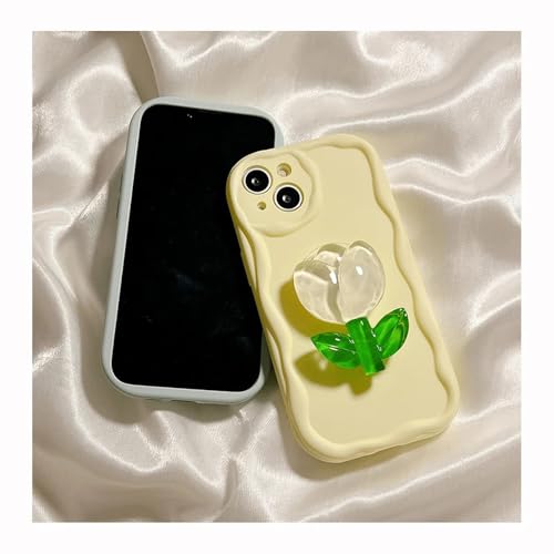 Coque iPhone rose avec support fleur anti chute CandyCrystal - 2