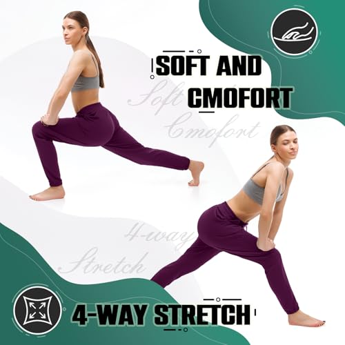 Image of Walifrey Womens Joggers with Pockets, Drawstring Sweatpants Women for Lounging Jogging Workout and Gym