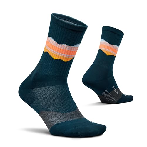 Image of Feetures Trail Max Cushion Mini Crew Sock - Hiking Socks for Men & Women