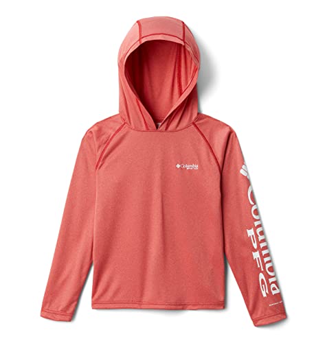 Columbia Youth Boys Terminal Tackle Heather Hoodie, Red Spark Heather/White Logo, X-Large #TOP15